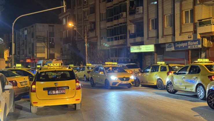İzmir’de taksicilerden öldürülen meslektaşları için 250 araçlık konvoy