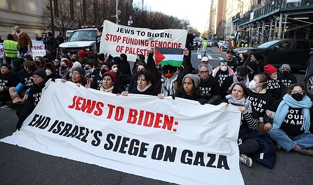 Joe Biden’ın geçiş yolunda Filistin protestosu