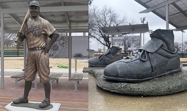 Ünlü beyzbol oyuncusu Jackie Robinson’un heykeli çalındı!