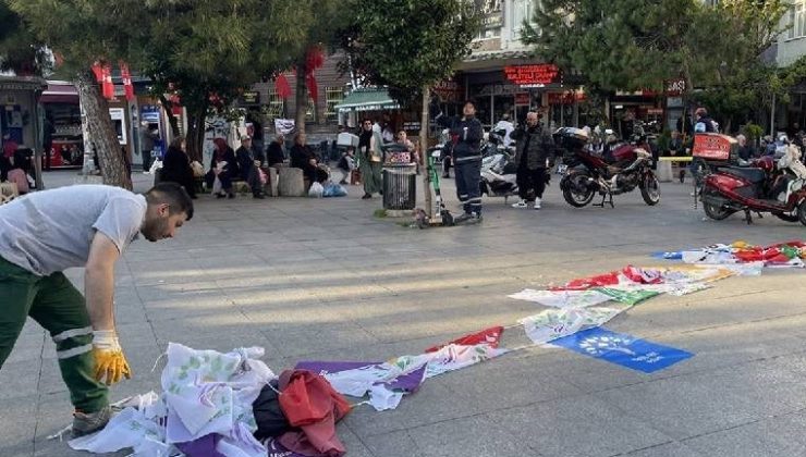 İstanbul’da siyasi partilerin pankart ve flamaları toplanıyor