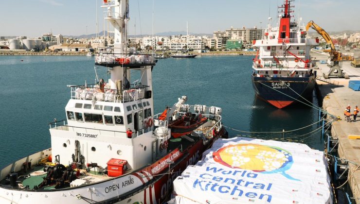 Denizden ilk gıda yardımı Gazze’ye ulaştı