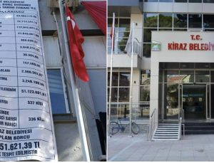 AK Parti’den CHP’ye geçen belediyenin borcu binaya asıldı
