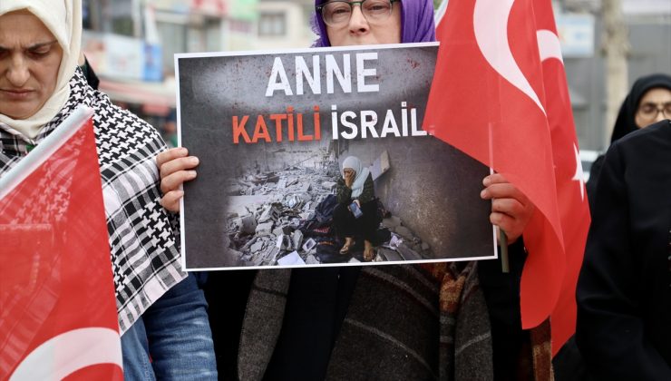AK Parti Kadın Kolları, 81 ilde İsrail’i protesto etti
