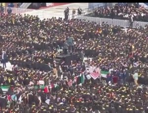 Michigan Üniversitesi mezuniyet töreninde Filistin’e destek gösterisi