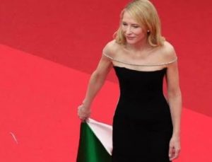 Cannes’a katılan Cate Blanchett’ten Filistin mesajı