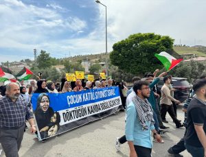 Kahramanmaraş’ta üniversite öğrencileri İsrail’in Gazze’ye yönelik saldırılarını protesto etti