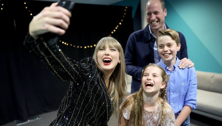 Taylor Swift’den Prens William ve çocuklarıyla konser pozu