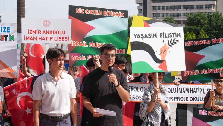 Lise öğrencilerinden Filistin eylemi