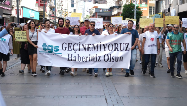 İzmirli gazeteciler yürüdü: Geçinemiyoruz haberiniz olsun