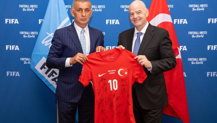 İbrahim Hacıosmanoğlu ve FIFA Başkanı Gianni Infantino ile görüştü