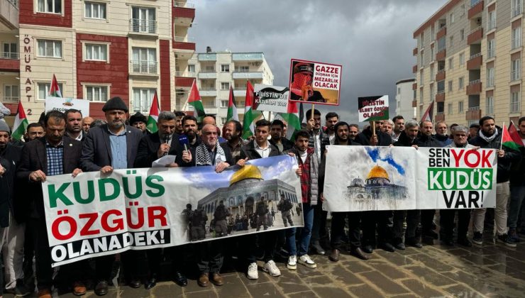 Mardin’de İsrail’in Gazze’ye saldırıları protesto edildi
