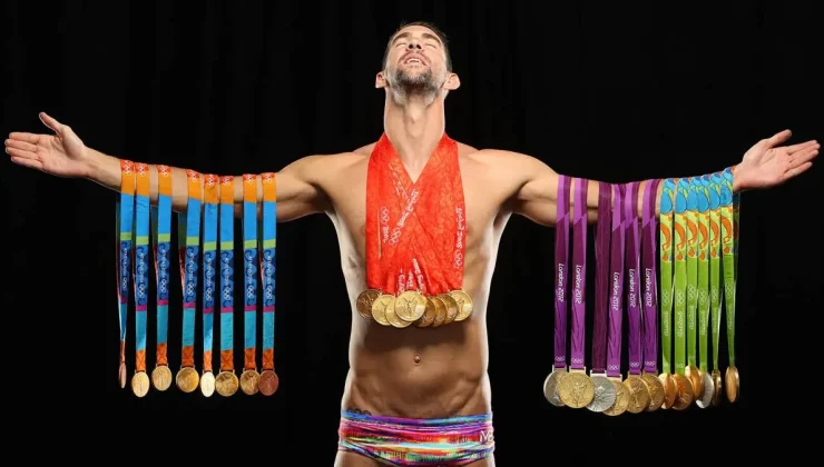 ABD’li yüzücü Phelps 23 altın, 3 gümüş ve 2 bronz madalyalı