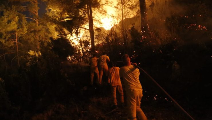 Muğla’daki orman yangını saatlerdir sürüyor