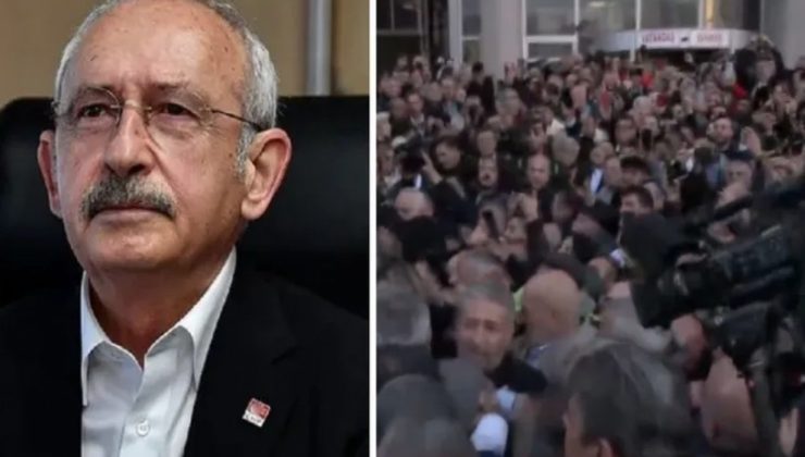 Erdoğan’ın açtığı davada Kılıçdaroğlu’nu kalabalık karşıladı