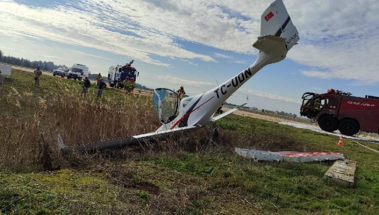 Bursa’da eğitim uçağı pistten çıktı… Pilot yaralandı