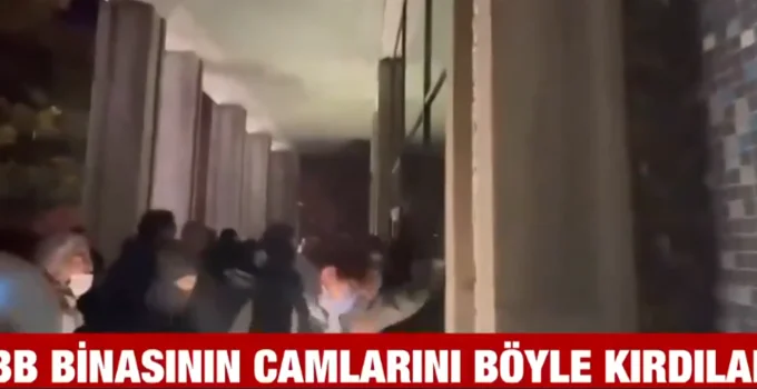 Provokatörler İBB binasına girdi