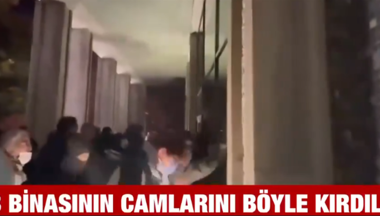 Provokatörler İBB binasına girdi